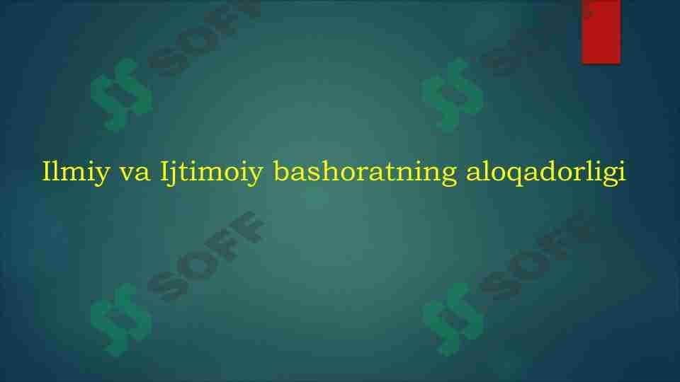 Ilmiy va Ijtimoiy bashoratning aloqadorligi