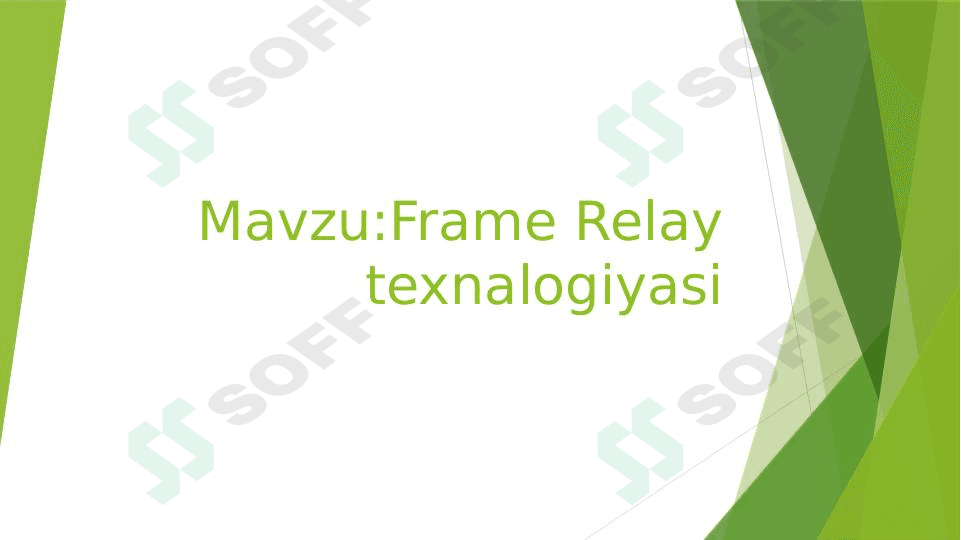 Frame Relay texnalogiyasi
