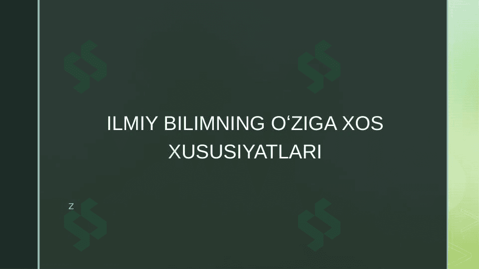 Ilmiy bilimning oʻziga xos xususiyatlari