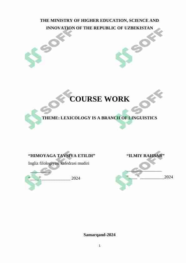 Course work