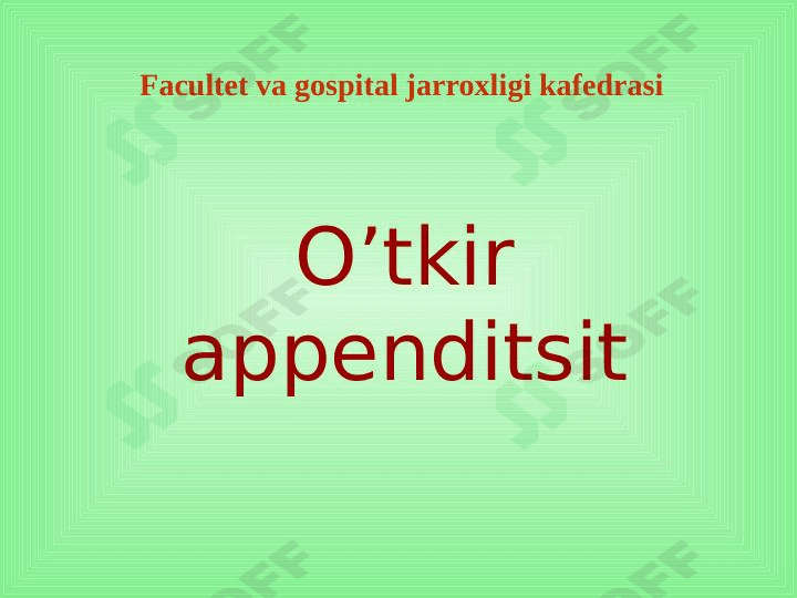 O’tkir appendetsit