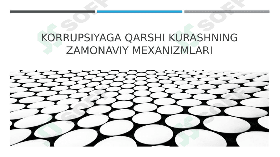 Korrupsiyaga qarshi kurashning zamonaviy mexanizmlari