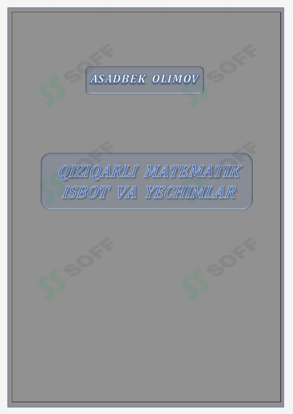 Matematika formulalar isboti 3-qism