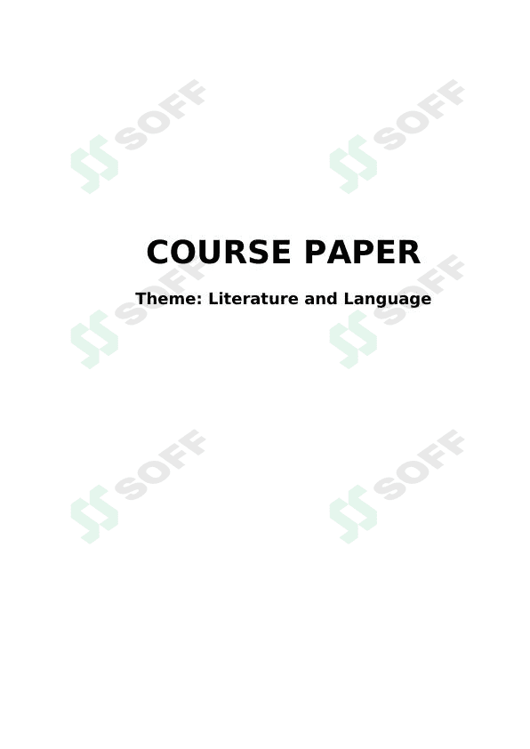 Literature and Language