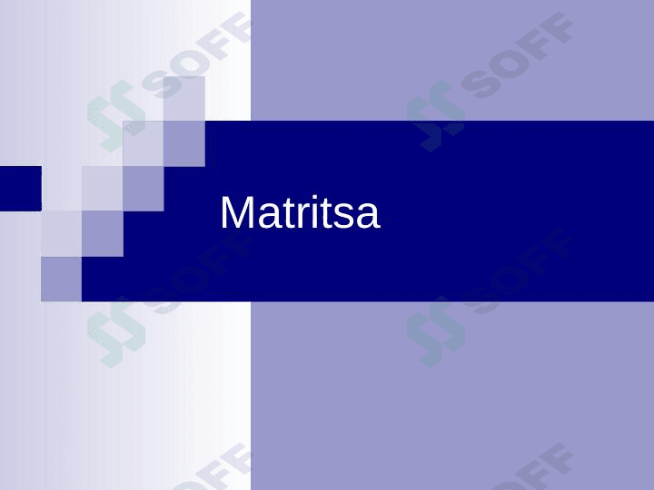 Matritsa va ular ustida amallar.