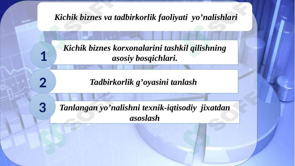 Kichik biznes va tadbirkorlik faoliyati yo‘nalishlari