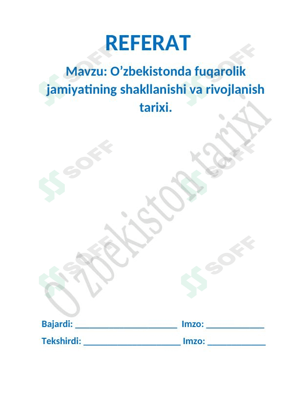 O'zbekistonda fuqarolik jamiyatining shakllanishi va rivojlanishi