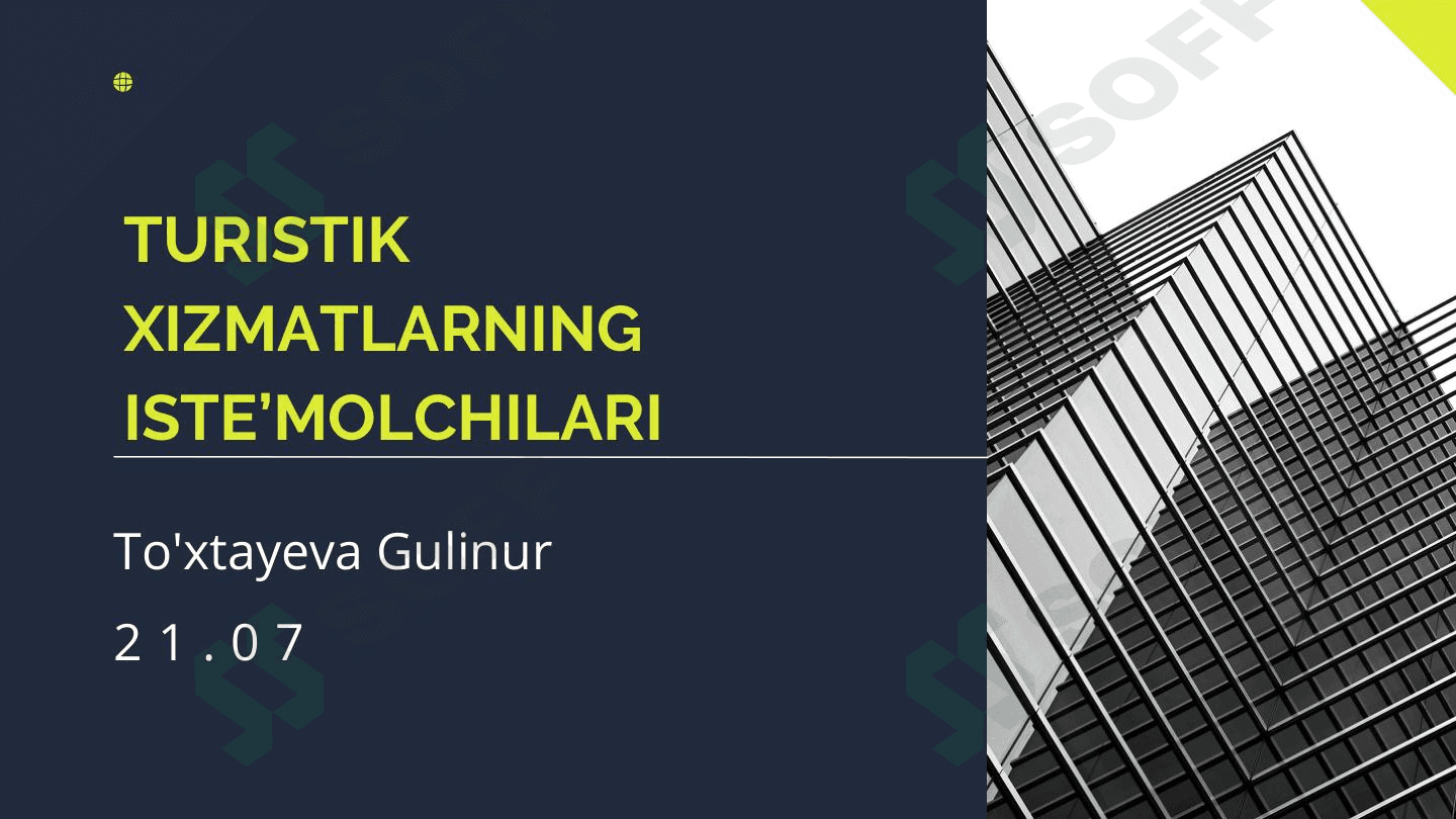 Turistik xizmatlarning iste'molchilari