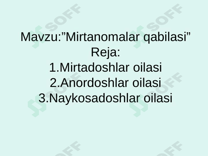 mirtanamolar qabilasi