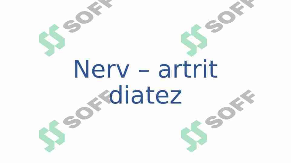 Nerv - artrit diatez