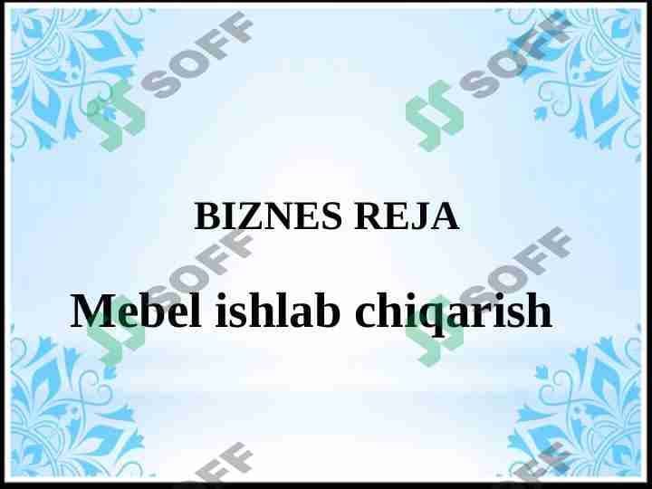 Mebel ishlab chiqarish