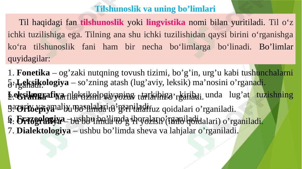 Fonetika haqida umumiy tushuncha.