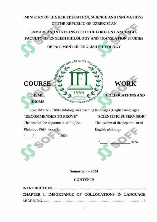 Collocation and idioms