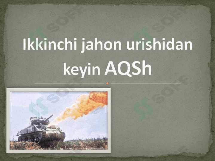 Ikkinchi jahon urishidan keyin AQSh