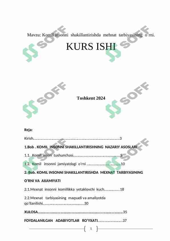 komil insonni shakillantirishda tarbiyaning o'rni