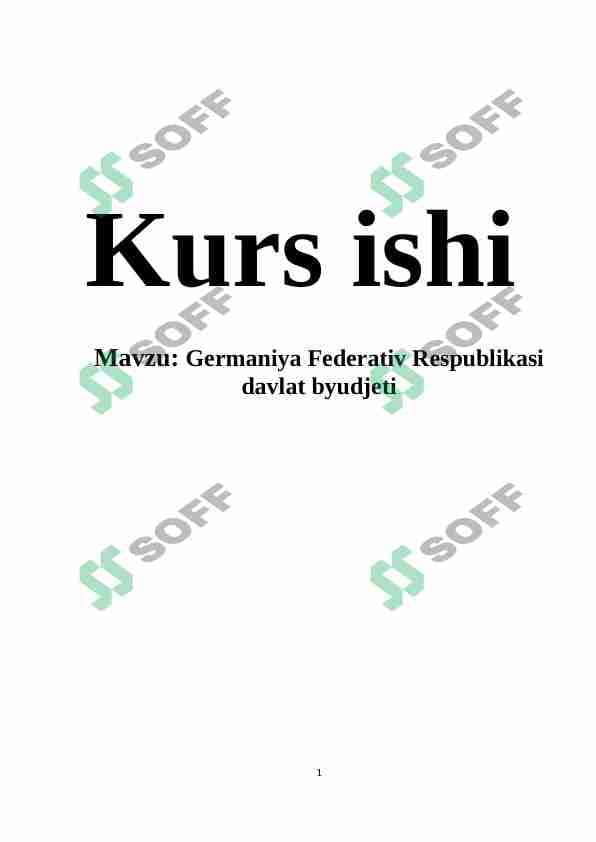 Germaniya Federativ Respublikasi davlat byudjeti