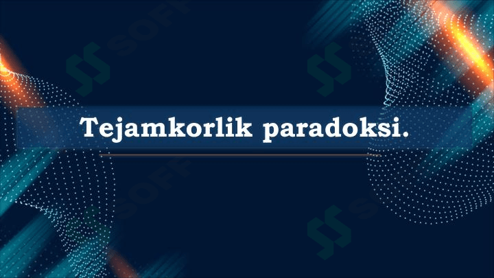 Tejamkorlik paradoksi
