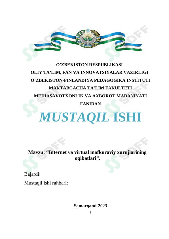 Internet va virtual mafkuraviy xurujlarining oqibatlari