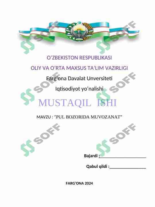 pul bozorida muvozanat