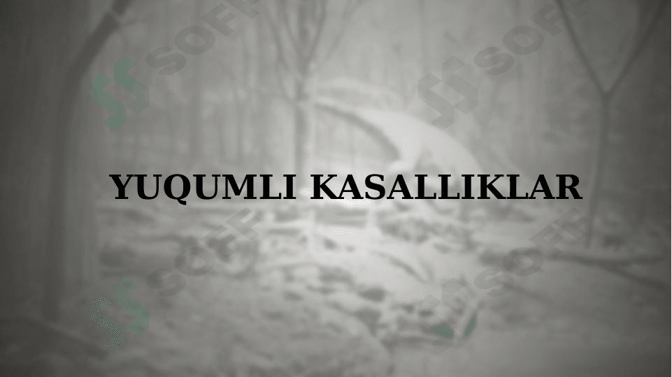 Yuqumli kasalliklar