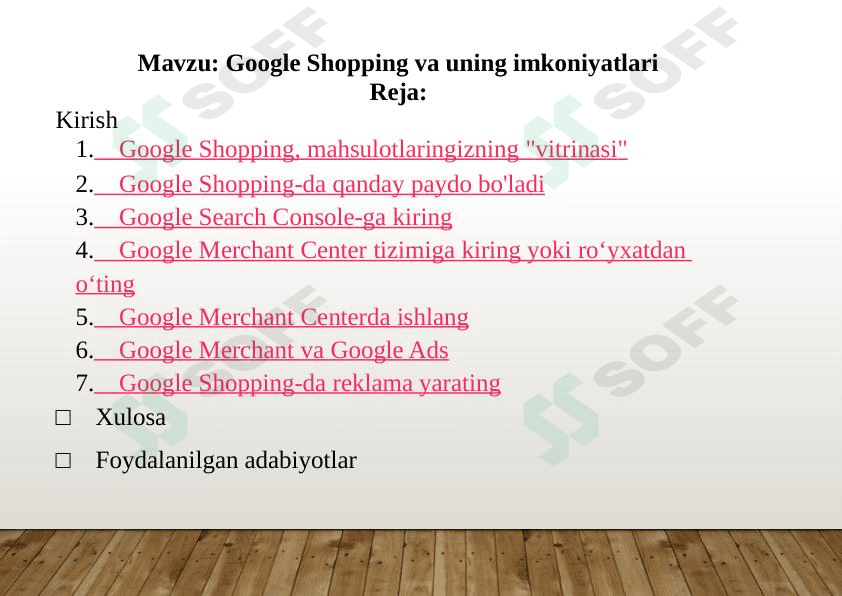 Google Shopping va uning imkoniyatlari