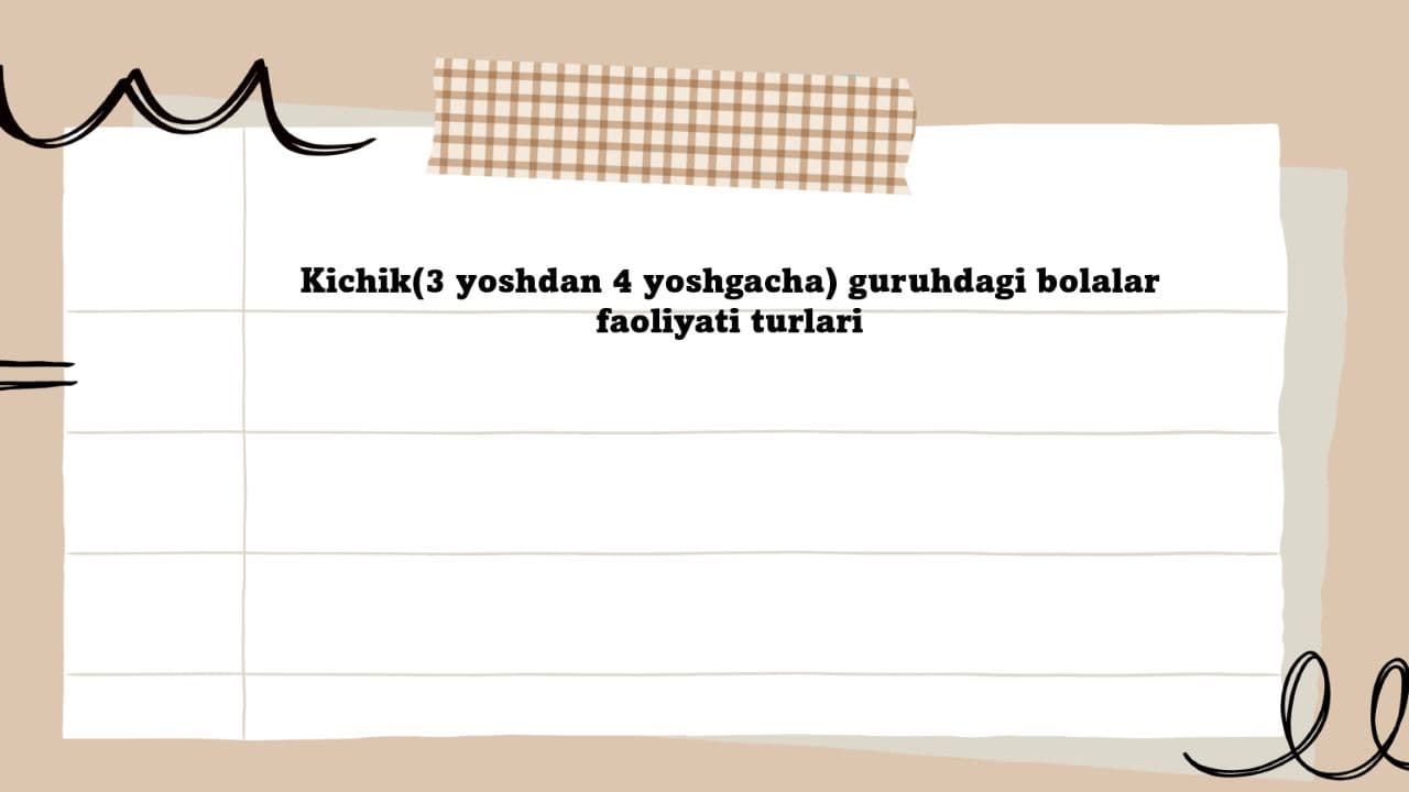 Kichik 3_yoshdan 4_yoshgacha guruhdagi bolalar faoliyati turlari
