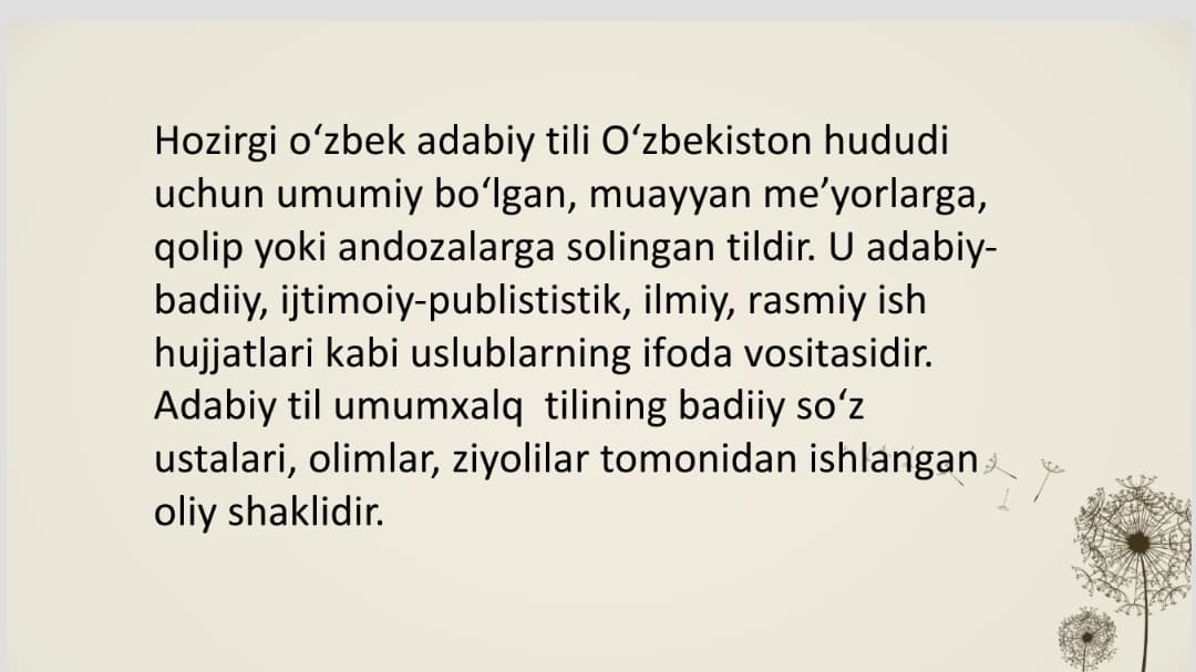Ona tili.Hozirgi oʻzbek adabiy tili kursiga kirish