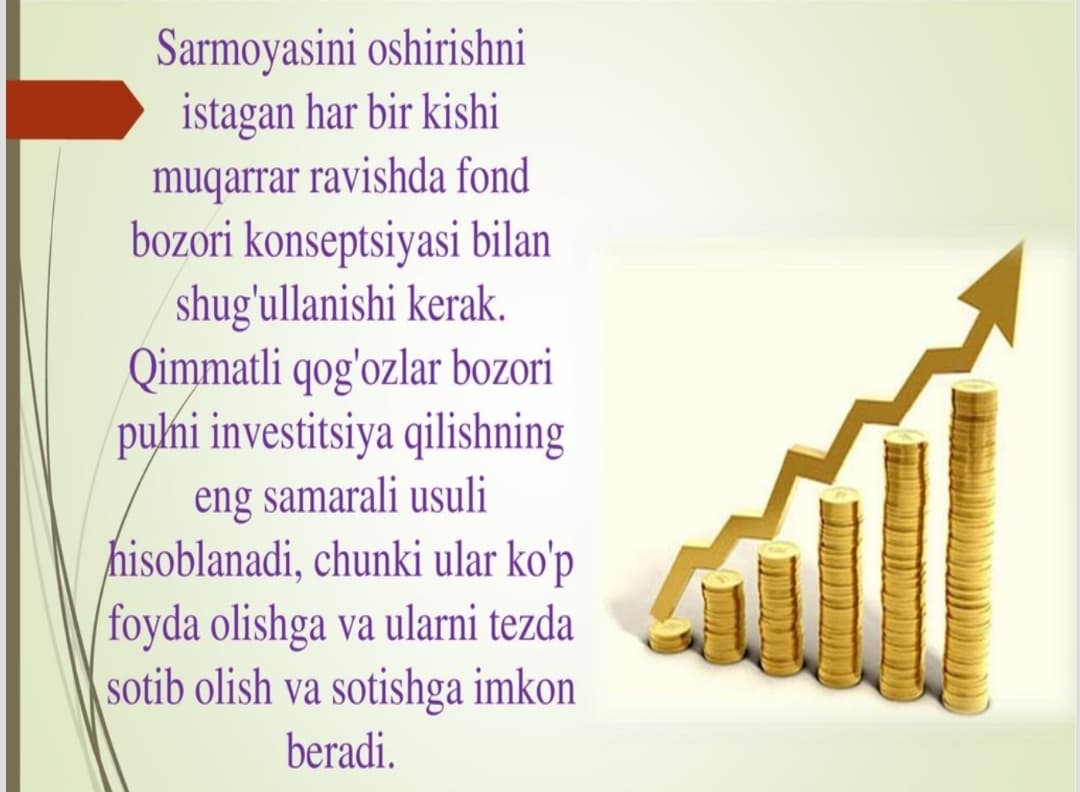 Qimmatli qogʻozlar bozorining mohiyati