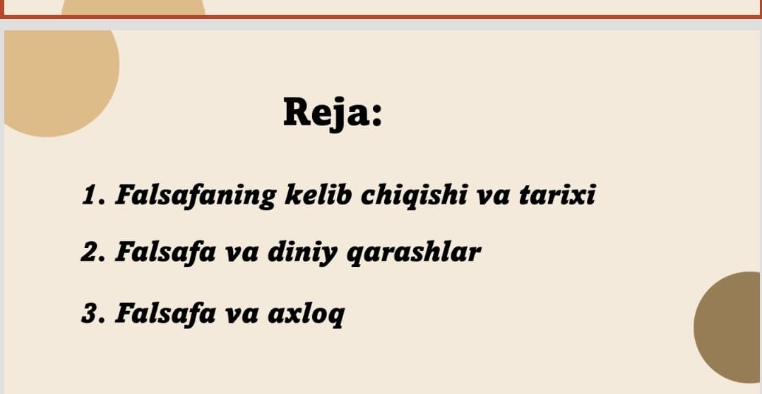 Falsafa va uning jamiyat hayotidagi o'rni