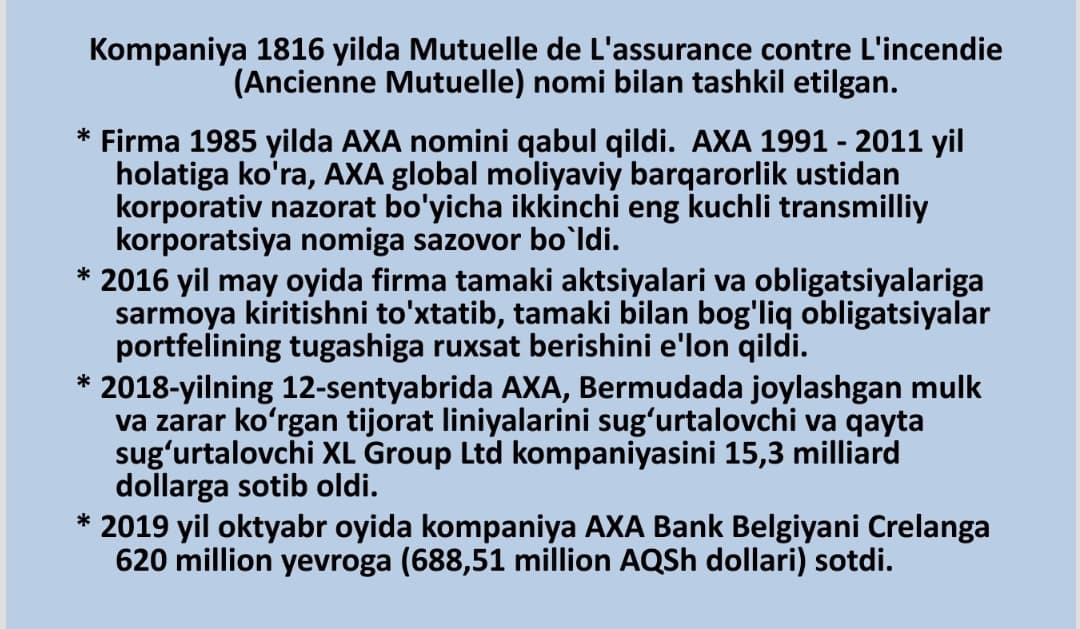 AXA insurance company.