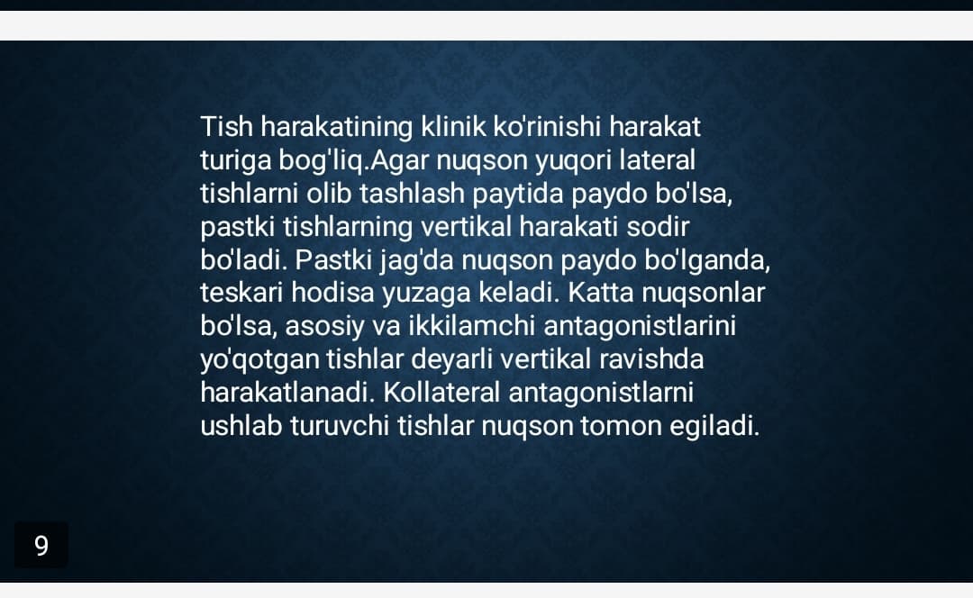 Tish va tish qatorlari deformatsiyalari