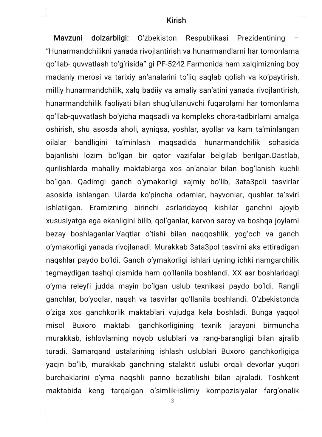 GANCHO’YMAKORLIGIDA BEZASH ISHLARINI BAJARISHDA RANGLARDAN FOYDALANISH VA NAQSH TAHLILI