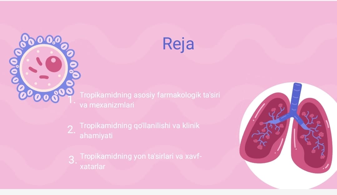 Tropikamid dori vositasining farmakalogiyasi