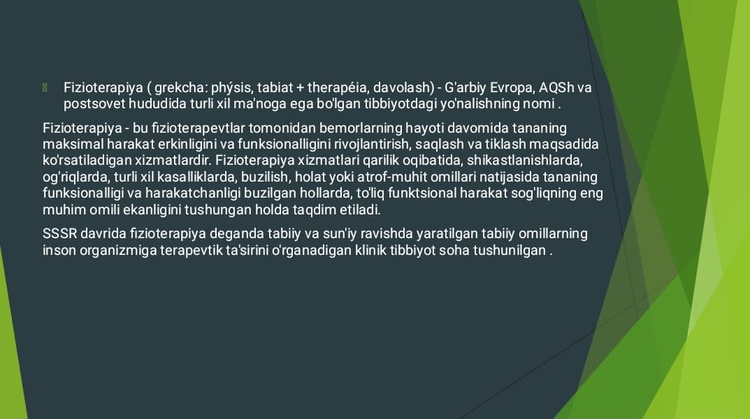 Oddiy fizioterapevtik muolajalarni( compress, bankalar, gorchichnik va b.q.larni) bajarish