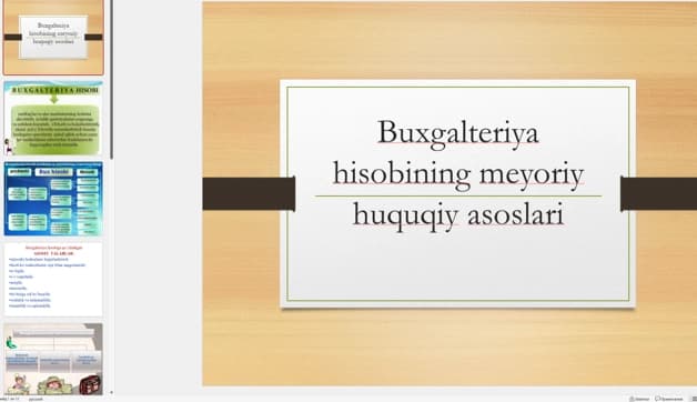 Buxgalteriya hisobining meyoriy huquqiy asoslari