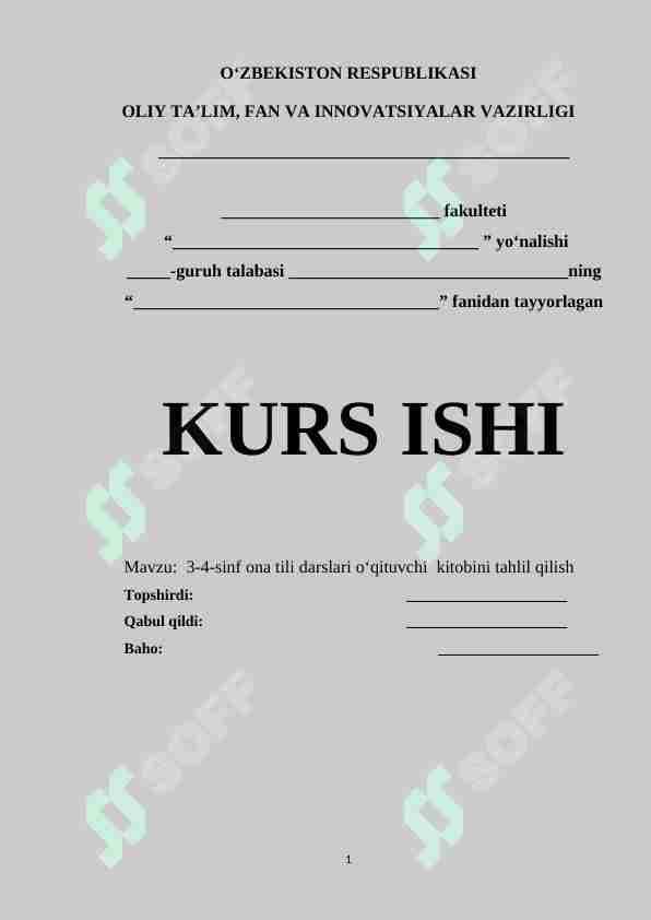 3-4-sinf ona tili darslari o‘qituvchi  kitobini tahlil qilish