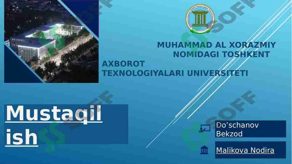 RELYATSION MA’LUMOT MODELI. Ma’lumotlar bazasida munosabatlar