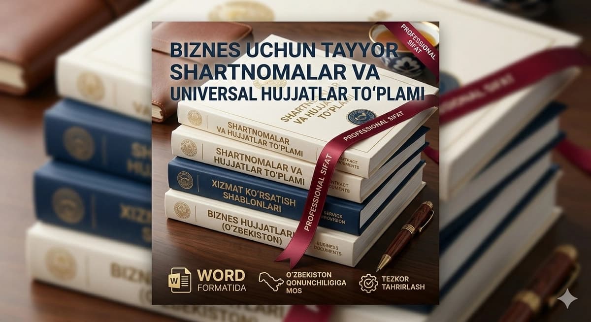 "Biznes uchun tayyor shartnomalar va universal hujjatlar to‘plami