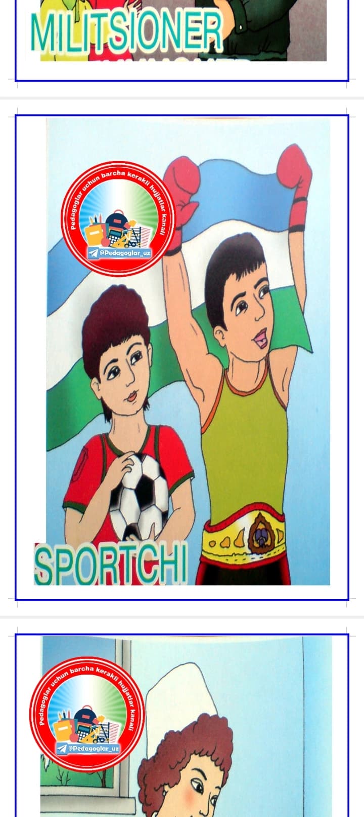 4 sinflar Kasblar tarqatma