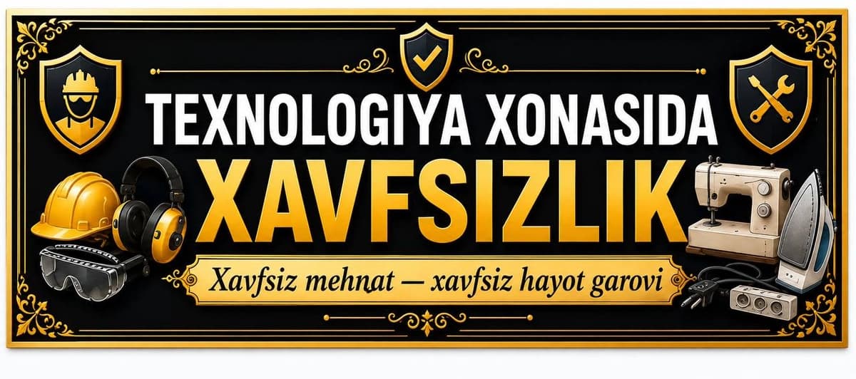 Texnologiya xonasida xavfsizlik qoidalari