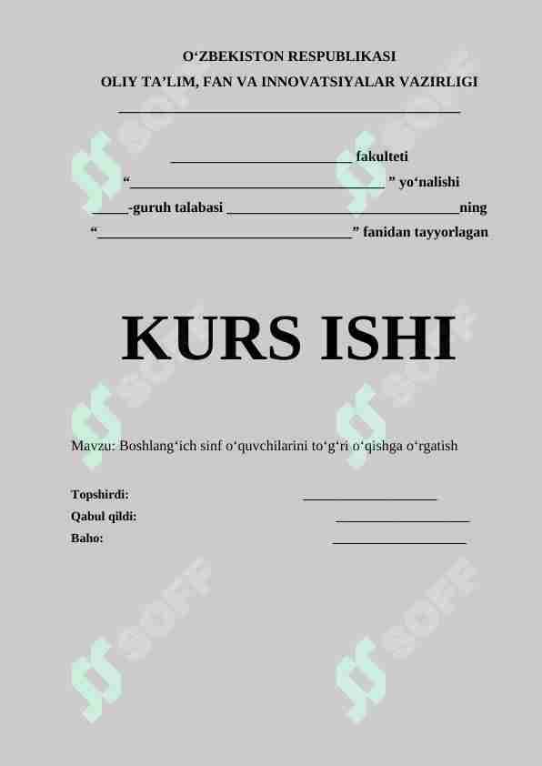 Boshlang‘ich sinf o‘quvchilarini to‘g‘ri o‘qishga o‘rgatish