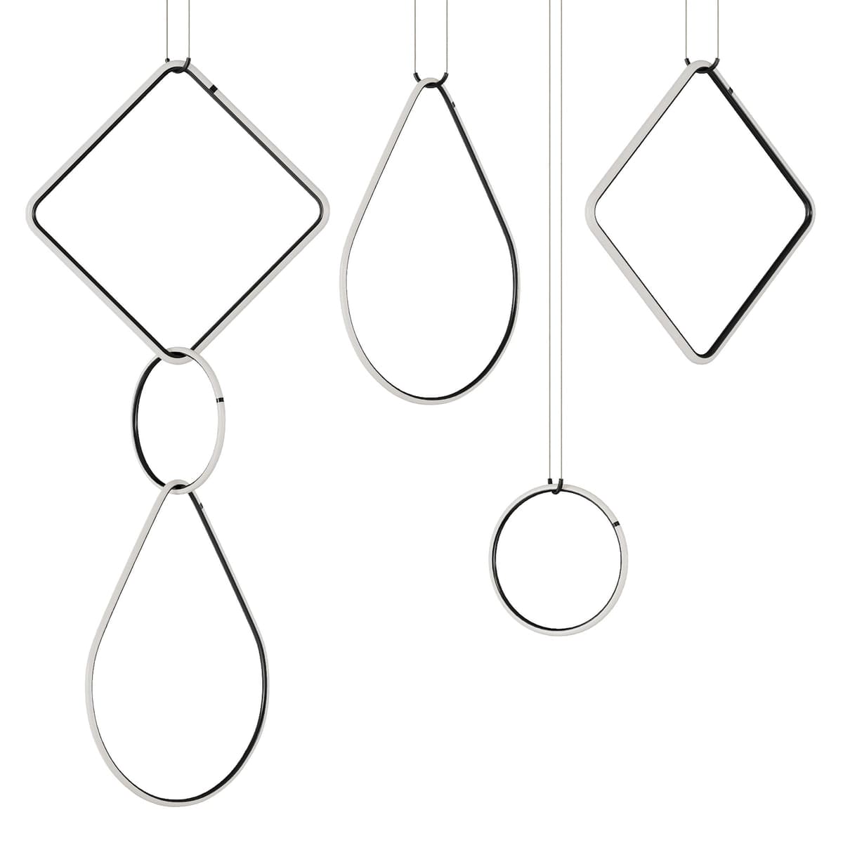 Arrangements Square Large Three Element Pendant
