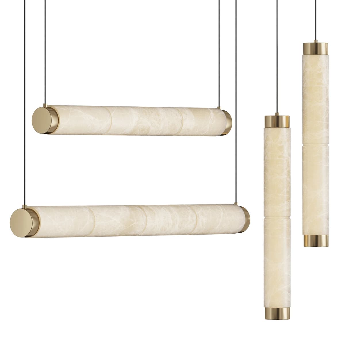 Alabaster Strip Pendant Light