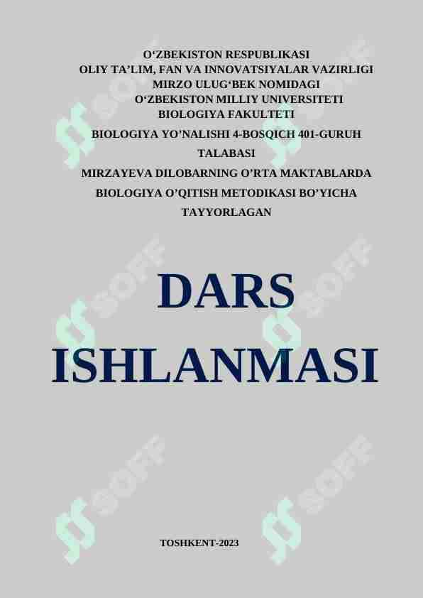 O‘zbekistonda keng tarqalgan dorivor va zaharli o‘simliklar