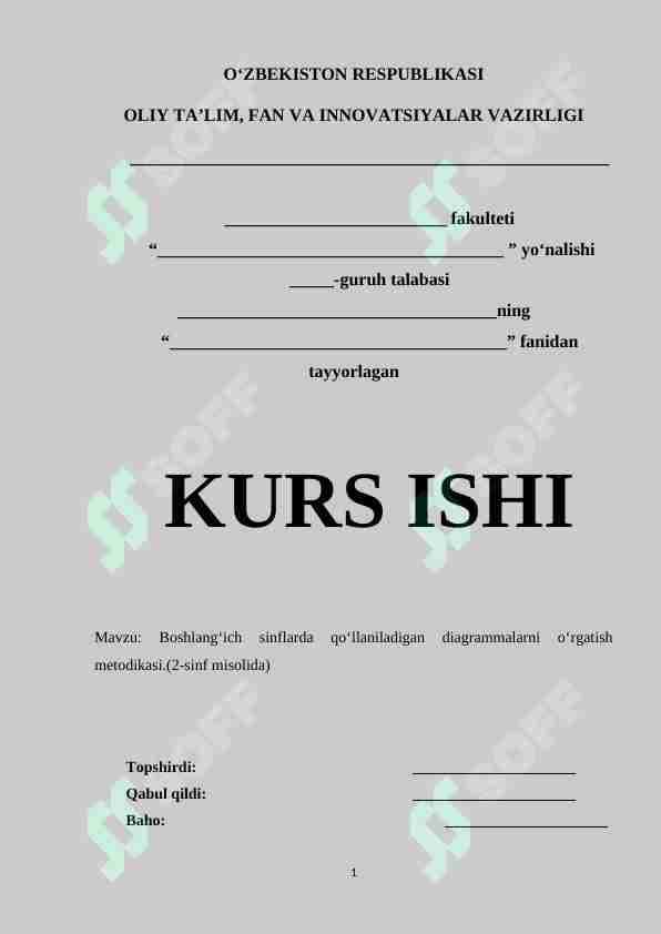 Boshlang‘ich sinflarda qo‘llaniladigan diagrammalarni o‘rgatish metodikasi.(2-sinf misolida)