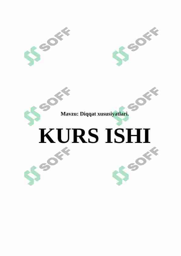 Diqqat xususiyatlari