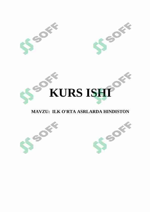 ILK O'RTA ASRLARDA HINDISTON