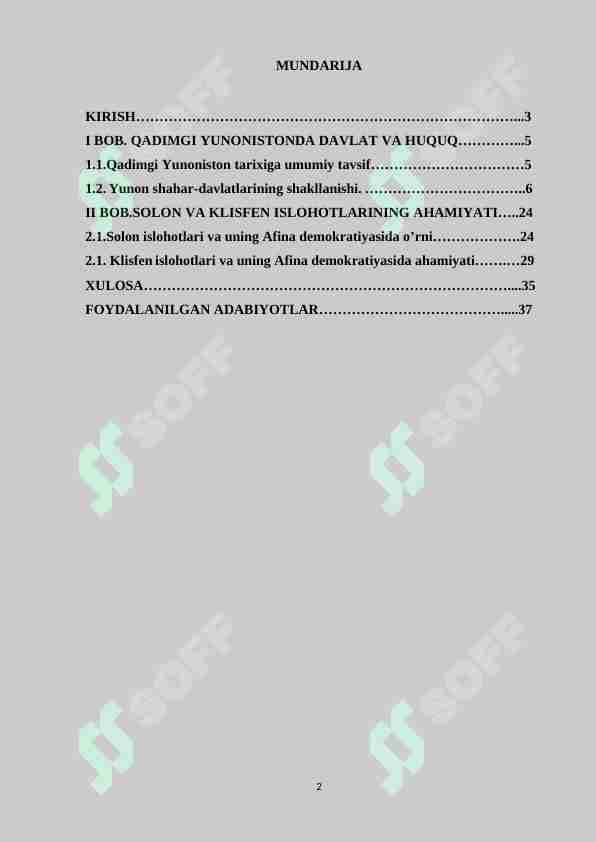 QADIMGI YUNONISTONDA DAVLAT VA HUQUQ