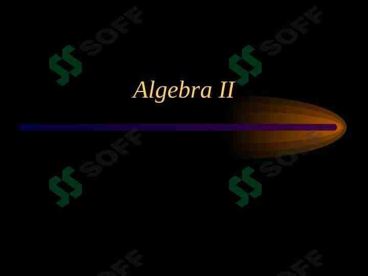 Algebra tariflar