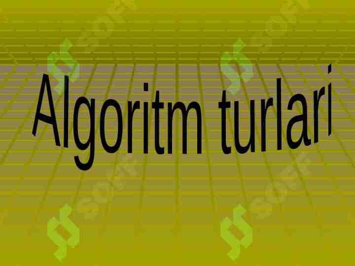 Algoritm turlari